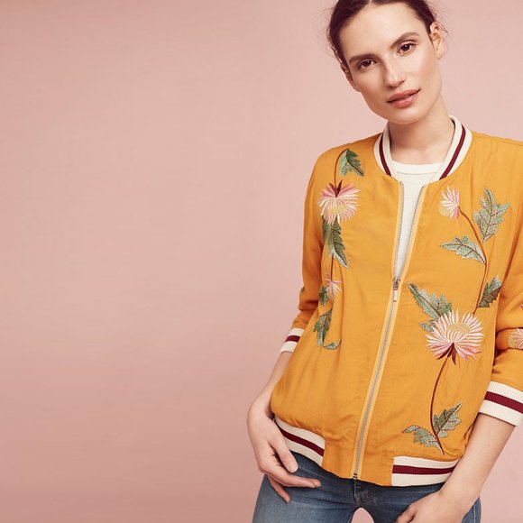 Anthropologie Jackets & Blazers - ⚡️ Elevenses embroidered solstice jacket - size xs